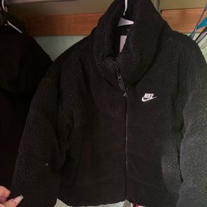 Nike woman’s puffer fuzzy winter coat